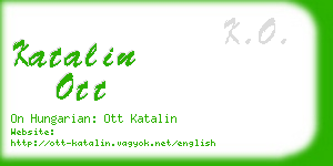 katalin ott business card